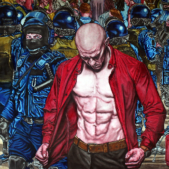REPRESION POLICIAL | Fernando Ortega (Fo) | Painting | Safe Creative