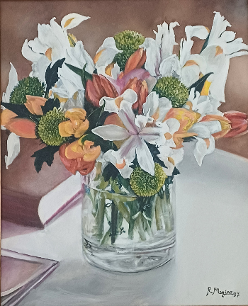 Jarr&oacute;n con flores | Mar&iacute;a Rosario Meg&iacute;as Ballesteros | Pintura | Safe Creative