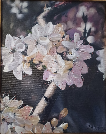 Flores de endrino | Mar&iacute;a Rosario Meg&iacute;as Ballesteros | Pintura | Safe Creative