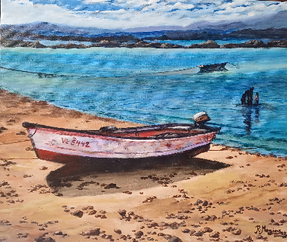 Sobre la arena. | Mar&iacute;a Rosario Meg&iacute;as Ballesteros | Painting | Safe Creative