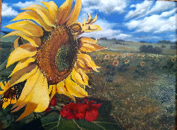 El girasol. | Mar&iacute;a Rosario Meg&iacute;as Ballesteros | Pintura | Safe Creative