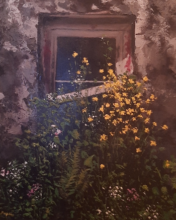 Ventana con flores | Mar&iacute;a Rosario Meg&iacute;as Ballesteros | Pintura | Safe Creative