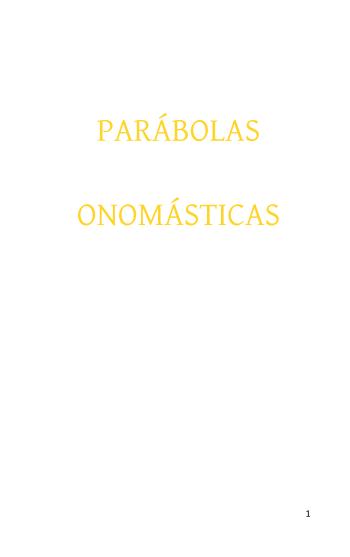 PARABOLAS ONOMASTICAS LC | AndoniTZ | Novel | Safe Creative