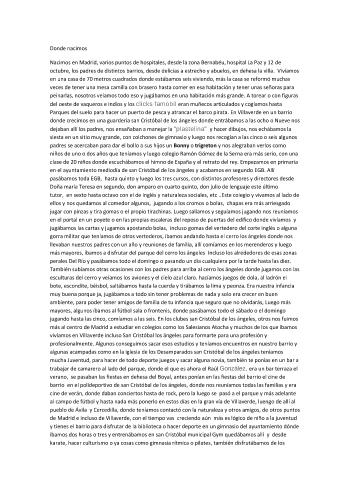 Donde nacimos | Jes&uacute;s Hern&aacute;ndez Orcajo | Journalism | Safe Creative