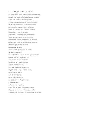 La lluvia del olvido | cynthia flavia busca | Poesía | Safe Creative