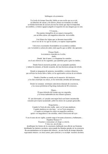 Soliloquio a la existencia | cynthia flavia busca | Poesía | Safe Creative
