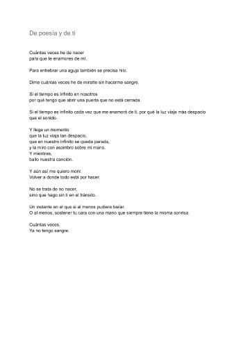 De poes&iacute;a y de ti | Jes&uacute;s Ignacio Carrero Villena | category.null | Safe Creative