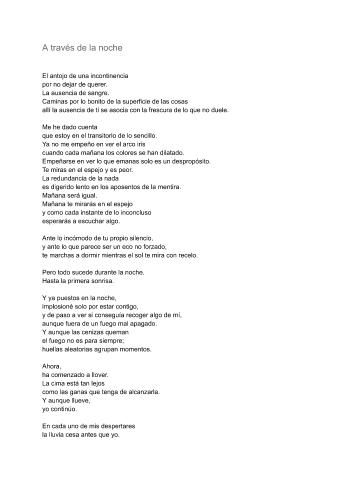 A trav&eacute;s de la noche | Jes&uacute;s Ignacio Carrero Villena | category.null | Safe Creative
