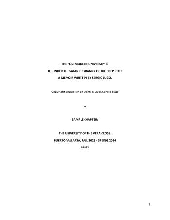The University of the Vera Cross. Part I. | Sergio Lugo | Novel | Safe Creative