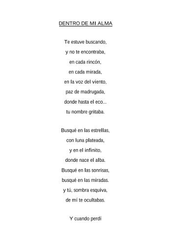 DENTRO DE MI ALMA (te estuve buscando) | Jos&eacute; Ram&oacute;n F&eacute;lix de la Rosa | Poetry | Safe Creative