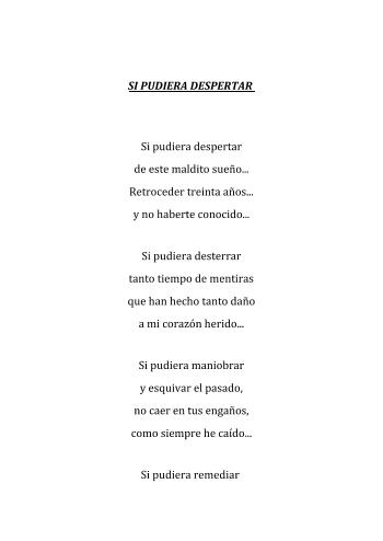 SI PUDIERA DESPERTAR | Jos&eacute; Ram&oacute;n F&eacute;lix de la Rosa | Poetry | Safe Creative