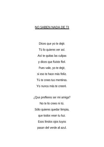 NO SABEN NADA DE TI | Jos&eacute; Ram&oacute;n F&eacute;lix de la Rosa | Poetry | Safe Creative