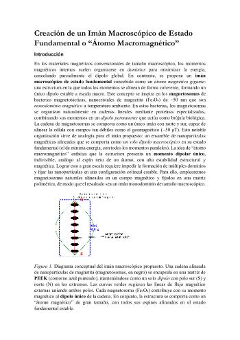 Creaci&oacute;n de un Im&aacute;n Macrosc&oacute;pico de Estado  Fundamental o &ldquo;&Aacute;tomo Macromagn&eacute;tico&rdquo; | javier jerez fern&aacute;ndez | Academic and scientific | Safe Creative