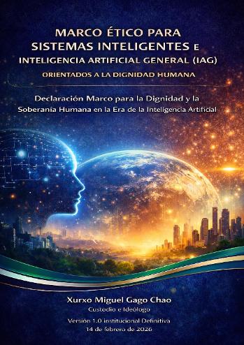 MARCO &Eacute;TICO PARA SISTEMAS INTELIGENTES E INTELIGENCIA ARTIFICIAL GENERAL (IAG) ORIENTADOS A LA DIGNIDAD HUMANA [DECLARACI&Oacute;N MARCO PARA LA DIGNIDAD Y LA SOBERAN&Iacute;A HUMANA EN LA ERA DE LA INTELIGENCIA ARTIFICIAL] VERSI&Oacute;N: 1.0 INSTITUCIONAL DEFINITIVA | Xurxo Miguel Gago Chao | Technical documentation | Safe Creative