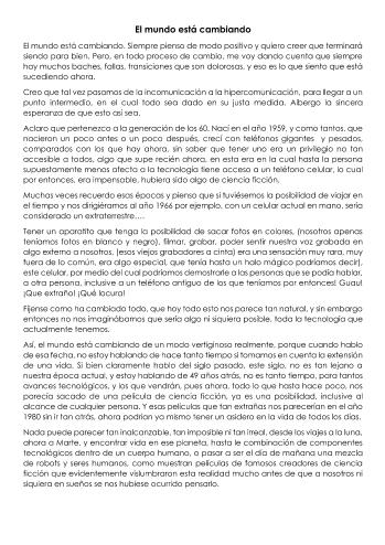 El mundo est&aacute; cambiando | Marianela Garcet | Periodismo | Safe Creative