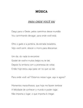 Para Onde Voc&ecirc; Vai | Weydila De Sousa Paixao | category.null | Safe Creative