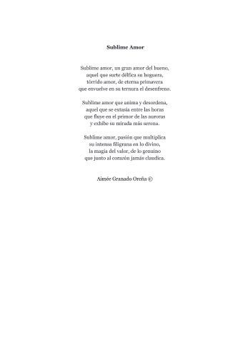 Sublime Amor | Aim&eacute;e Granado Ore&ntilde;a | category.null | Safe Creative