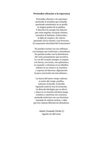 Pretenden silenciar a la esperanza | Aim&eacute;e Granado Ore&ntilde;a | category.null | Safe Creative