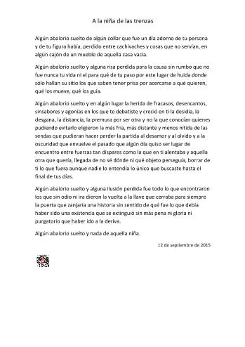 A la ni&ntilde;a de las trenzas | Alicia Berm&uacute;dez Merino | Poesía | Safe Creative