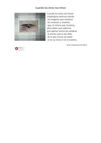 Cuando los otros nos miran | Alicia Berm&uacute;dez Merino | Poesía | Safe Creative