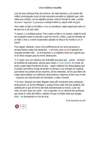Una ma&ntilde;ana resuelta | Alicia Berm&uacute;dez Merino | Novela | Safe Creative