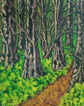 SENDERO EN EL BOSQUE | Carol Sousa Cuello | Painting | Safe Creative