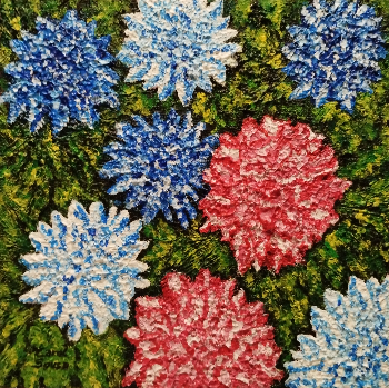 Flores entre la hierba | Carol Sousa Cuello | Painting | Safe Creative