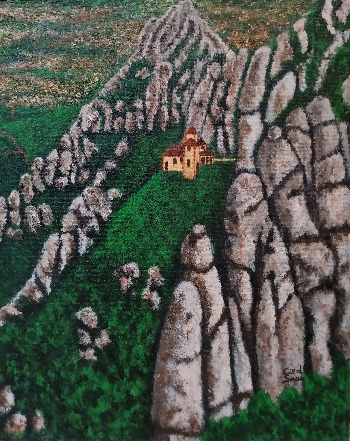 SANTA COVA DE MONTSERRAT | Carol Sousa Cuello | Painting | Safe Creative